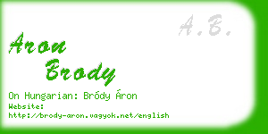 aron brody business card